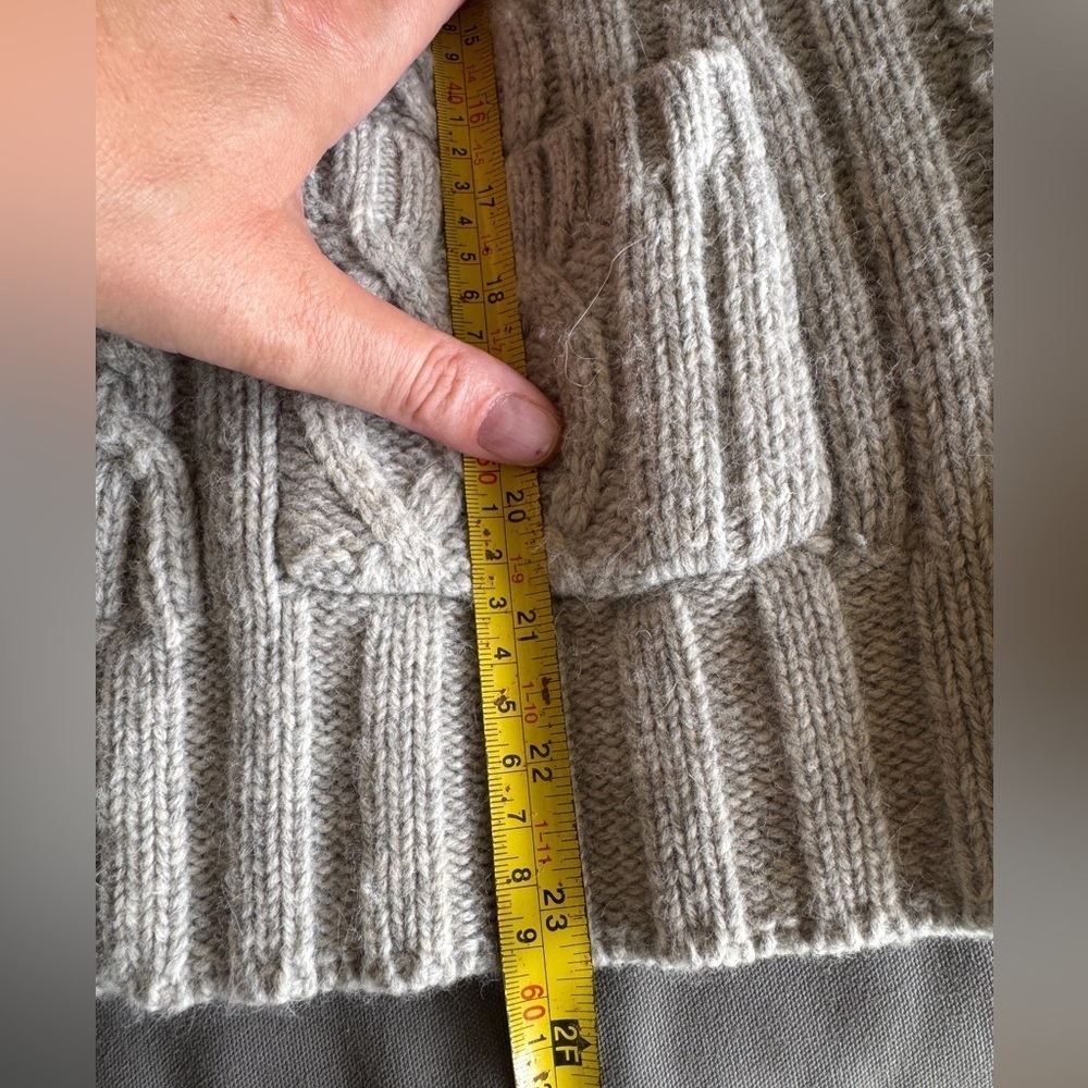 Boden Cable Knit Women's Wool/Angora Hooded Cardigan Sweater Size 14 - Picture 13 of 14